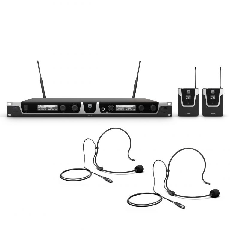 LD Systems U506 BPH 2 - Dual - Sistema per Radiomicrofono con 2 x Bodypack e 2 x Headset