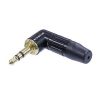 Neutrik NTP3RC-B - 3.5 mm Angled Jack Plug 3 Pin Stereo male, black