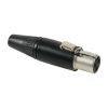 Neutrik REAN RT3FC-B - REAN Mini XLR Mini XLR maschio a 3 pin femmina nera con contatti in oro