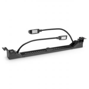 Adam Hall 19" Parts 87463 - Luce rack a LED blu COB bianco freddo con due colli di cigno