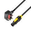 Adam Hall Cables 8101 TCON 0150 GB - Power Cord BS1363/A  Powercon True1 1,5 mm² 1,5 m