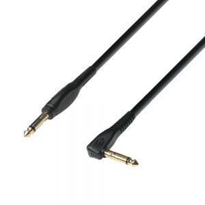 Adam Hall Cables K3 IPR 0600 P - Cavo Strumenti Jack mono da 6,3 mm a Jack Angolare mono da 6,3 mm 6 m