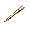 Adam Hall Connectors 7543 G - Adattatore jack stereo femmina da 3,5 mm a jack stereo maschio da 6,3 mm dorato