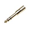 Adam Hall Connectors 7543 G AH - Adattatore jack stereo femmina da 3,5 mm per jack stereo maschio da 6,3 mm dorato, fornibile in sacchetto