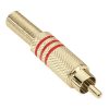 Adam Hall Connectors 7623 RED - Connettore RCA dorato rosso