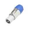 Adam Hall Connectors 7924 V2 - Presa cavo con bloccaggio, power out, raccordi a vite, blu/grigio