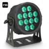 Cameo FLAT PRO 12 IP65 - Proiettore PAR da esterno a 12 x RGBWA da 10 W piatto in alloggiamento nero