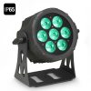 Cameo FLAT PRO 7 IP65 - Proiettore PAR da esterno a 7 x RGBWA da 10 W piatto in alloggiamento nero