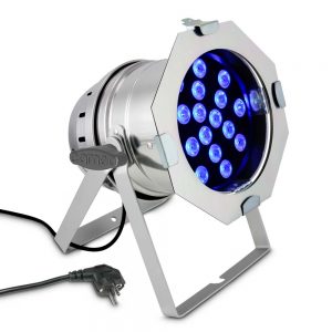 Cameo PAR 64 CAN TRI 3W PS - Proiettore PAR RGB a 18 LED tricolore da 3 W in alloggiamento lucido