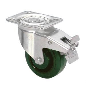 Guitel 37026 - Ruota Orientabile  Heavy Duty 100 mm con Ruota verde e Fermo