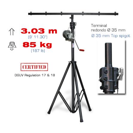 GUIL TF-11 STATIVO TELESCOPICO CON ALZATA A MANOVEL