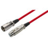 MONACOR MEC-100/RT PROLUNGA XLR - XLR, 1 M COLORE ROSSO