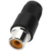 MONACOR T-702G/SW JACK IN LINEA RCA, NERO