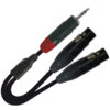 ZZIPP YZZF300 CAVO AUDIO 1 MINIJACK STEREO - 2 XLR FEMMINA