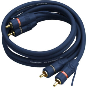 MONACOR AC-150/BL CAVO DI COLLEGAMENTO AUDIO STEREO ALTA QUALITA' 1,5M RCA-RCA COL BLU