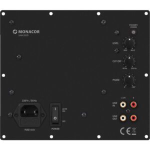 MONACOR SAM-200D MODULO DIGITALE DI SUBWOOFER ATTIVO, CLASS D, 200 W IN 4 OHM