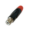 ZZIPP NRZZ001R CONNETTORE RCA FEMMINA. COLORE ROSSO