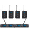 ZZIPP TXZZ642 SET RADIOMICROFONO CON 4 BODYPACK CANALI