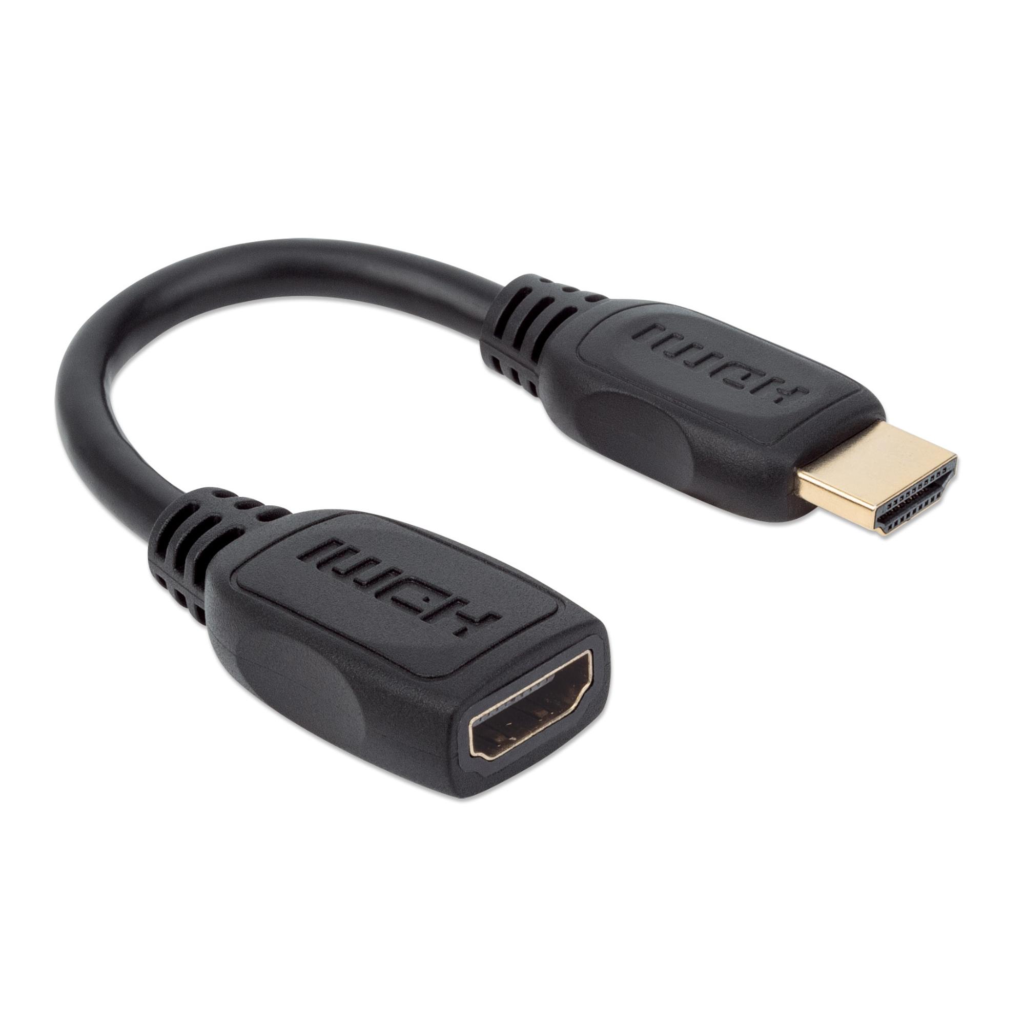 Cavo Prolunga HDMI High Speed con Ethernet 15cm Nero