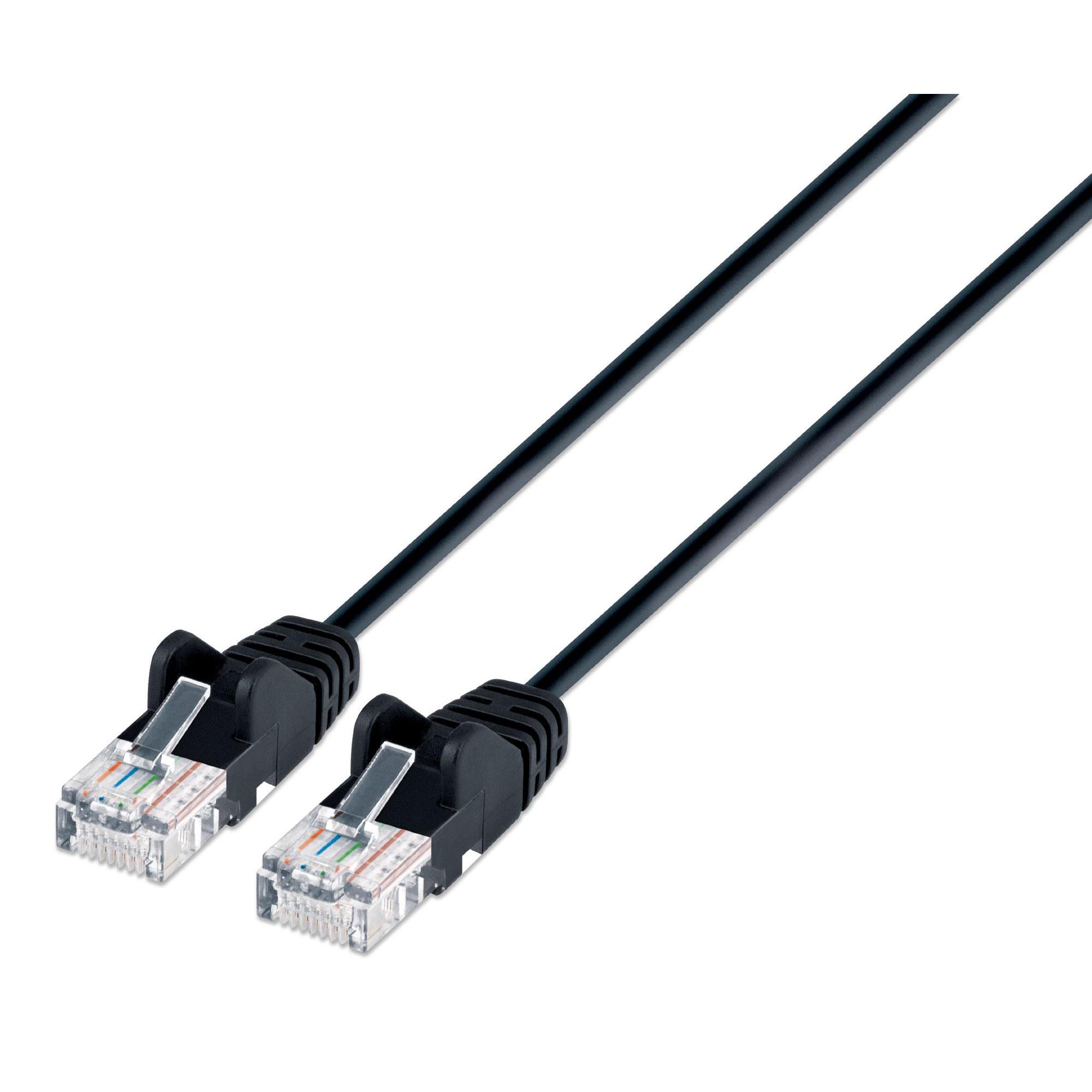 Cavo patch di rete Cat6 UTP Slim  0,5 m Nero