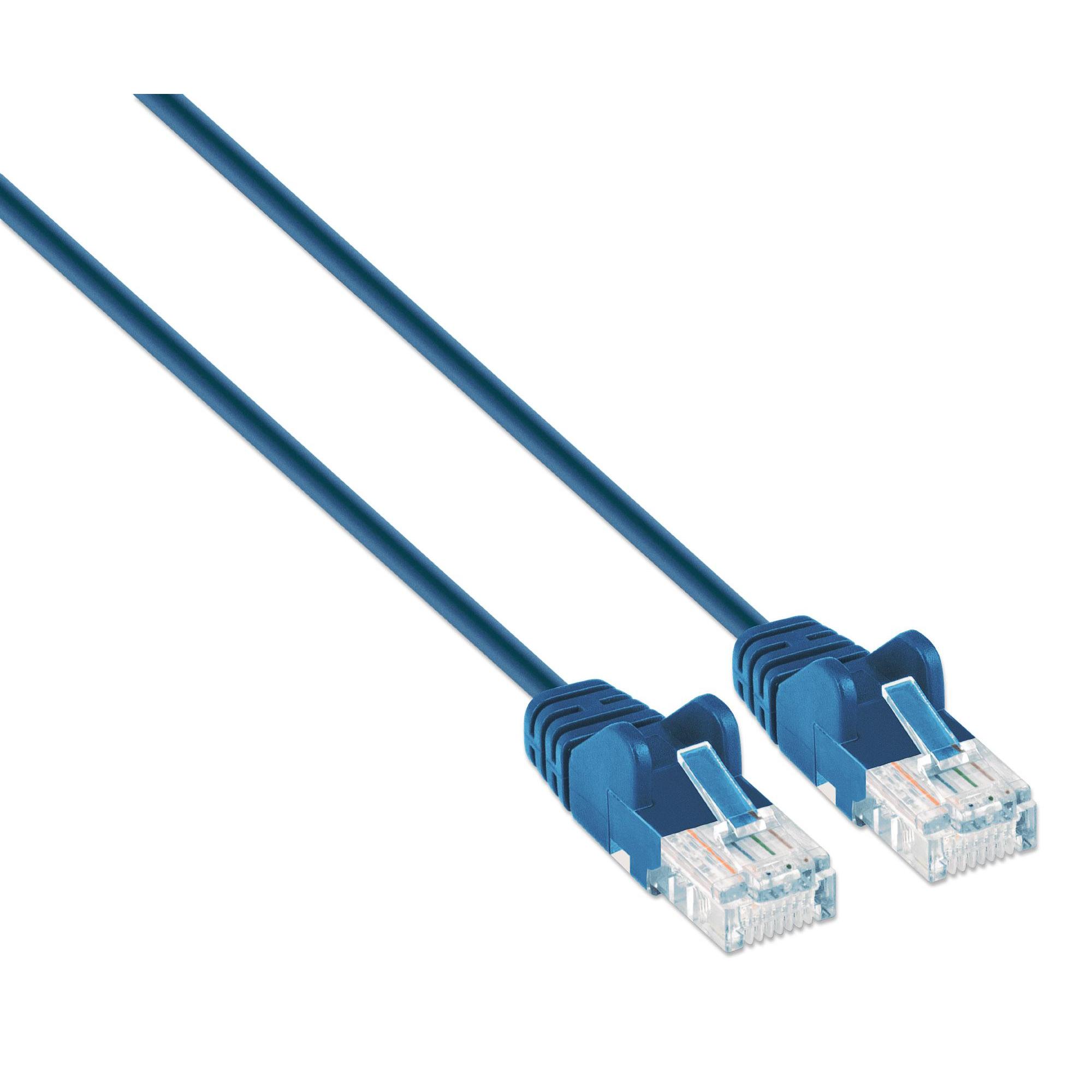 Cavo patch di rete Cat6 UTP Slim  0,5 m blu