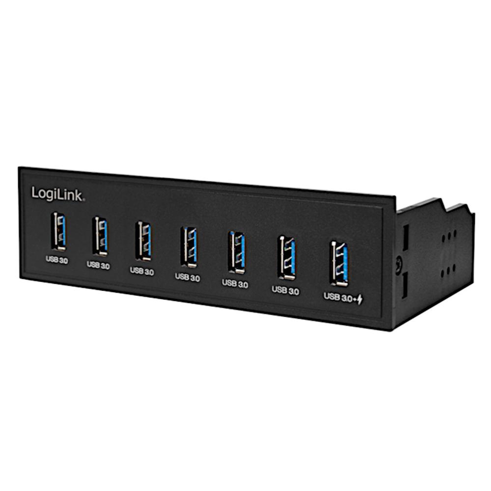 Hub USB Interno 5,25'' 7 porte USB 3.0 con Ricarica Veloce