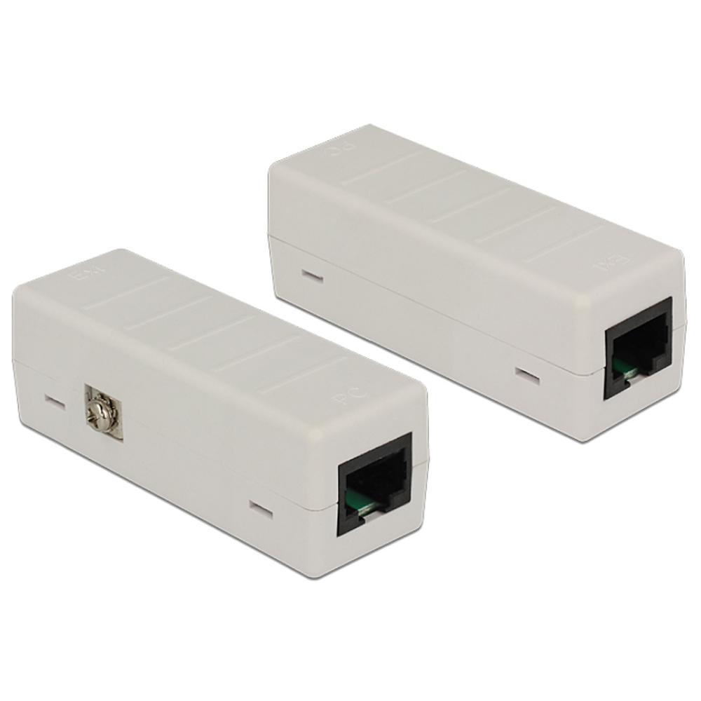 Iniettore PoE 6 kV RJ45 con PoE