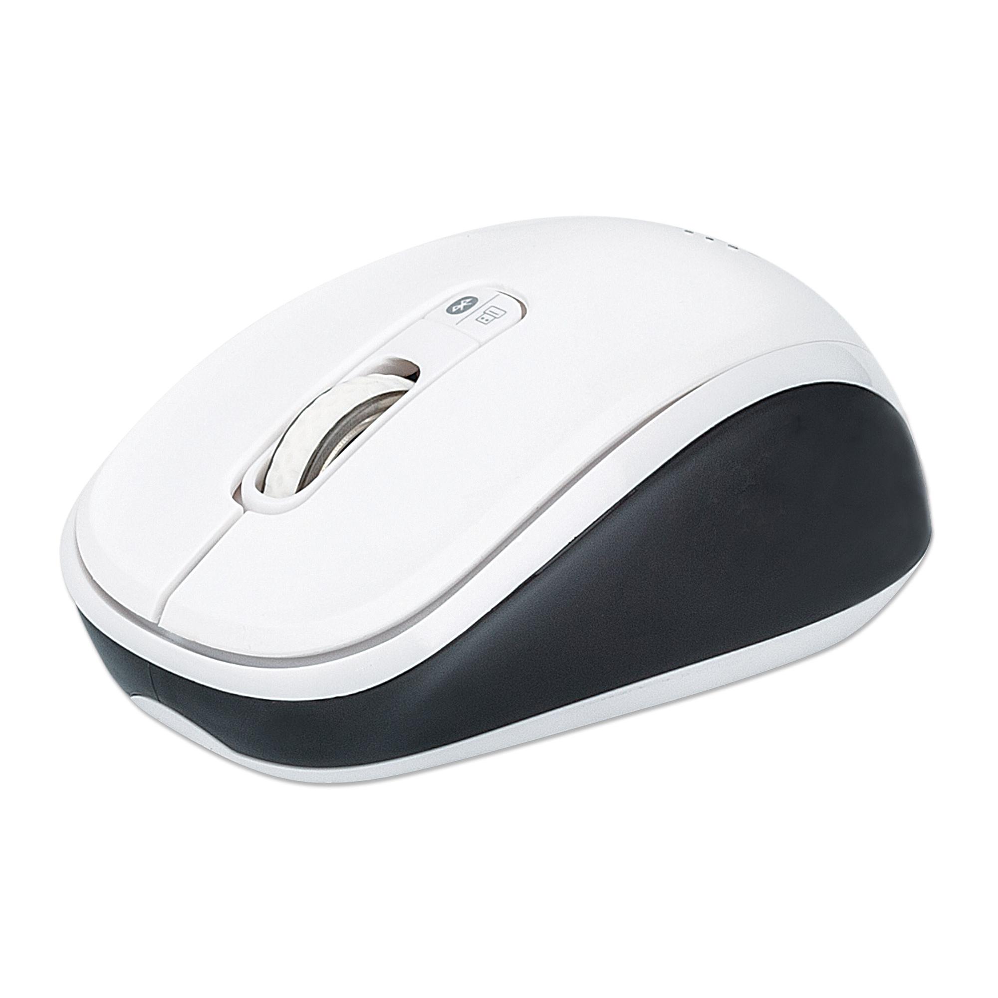 Mouse Dual-Mode Bluetooth e Wireless 2.4 GHz Bianco