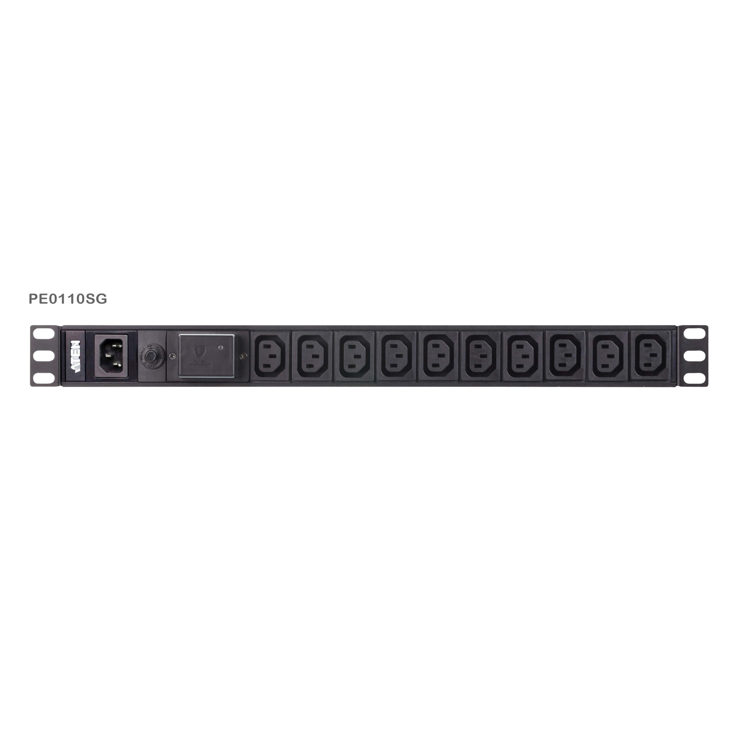 PDU 1U di Base con Protezione da Sovratensione, PE0110SG