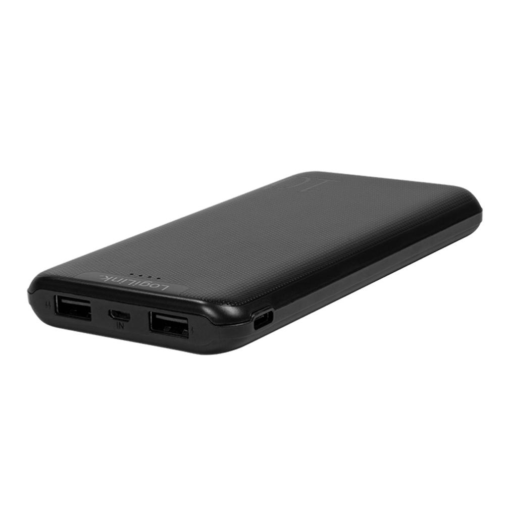 Power Bank 10000mAh Polimeri di Litio 2xUSB Nero