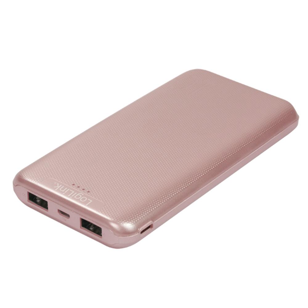 Power Bank 10000mAh Polimeri di Litio 2xUSB Rosa