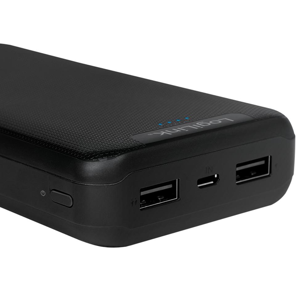 Power Bank 20000mAh 2 porte USB Nero