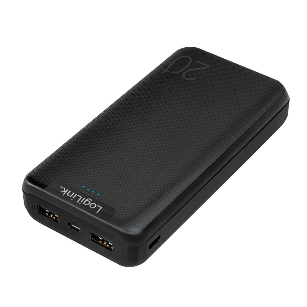 Power Bank 20000mAh 2 porte USB Nero