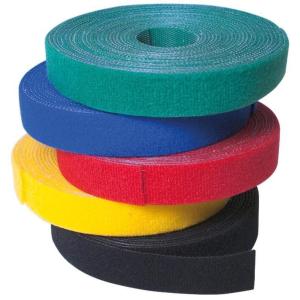 Rotolo di Velcro Gestione cavi Lunghezza 4m Larghezza 16mm Giallo