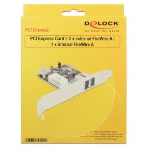 Scheda PCI Express FireWire 2 Esterne 1 Interna