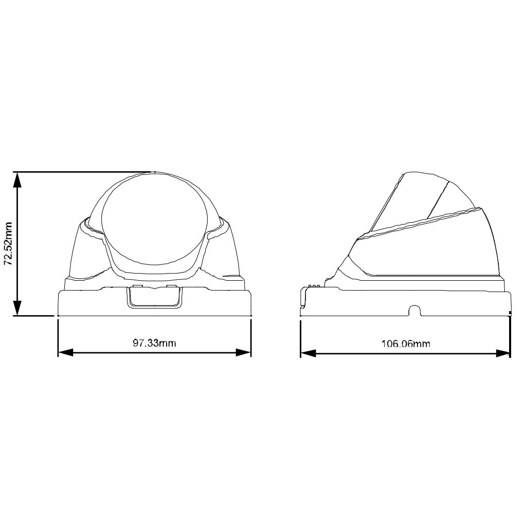 Telecamera Dome IP POE IR Full HD 2MP da Soffitto Starlight IP66