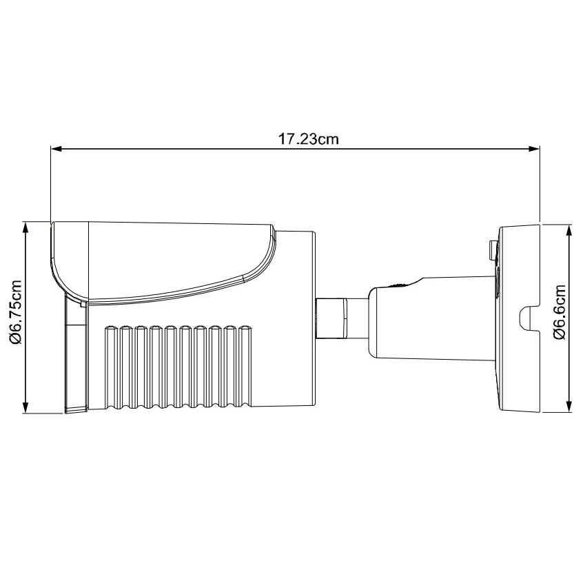 Telecamera IP POE IR 2MP da Soffitto Parete IP66 H.265, DGM2103SVP/F36