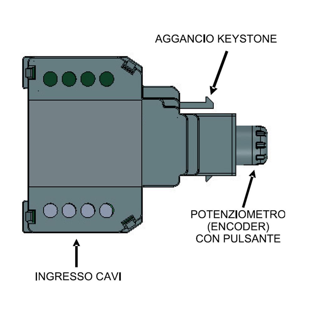 Varialuce Autoconfigurante Dimmer Keystone Pulsante Nero