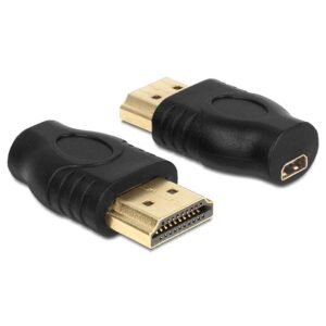 Adattatore HDMI Micro-D Femmina a HDMI-A Maschio Nero