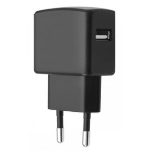 Alimentatore da Rete Italiana a USB 5V 2,4A Nero