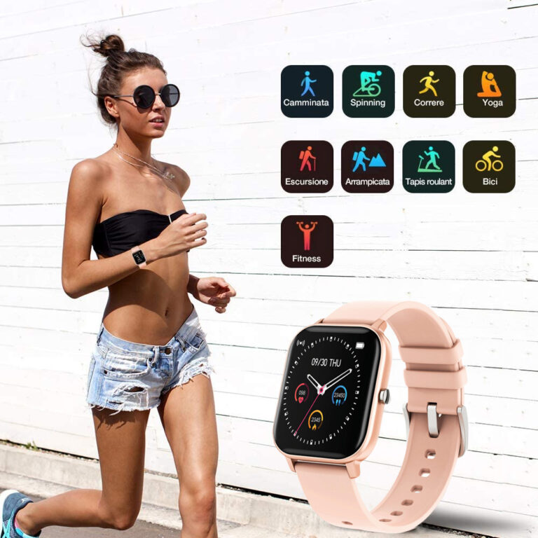 Bracciale Fitness Bluetooth 4.2 con Cardiofrequenzimetro 460CH Rosa