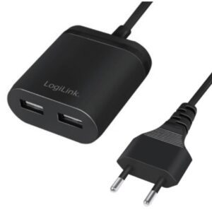 Caricatore USB con due porte USB tipo A Cavo 1,5m 12W