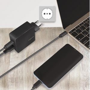 Caricatore da Muro USB-C™ e USB tipo A 45W Nero