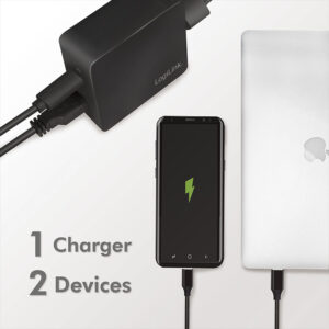 Caricatore da Muro USB-C™ e USB tipo A 65W Nero