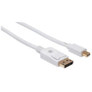 Cavo Mini DisplayPort Maschio a DisplayPort Maschio 4K 60Hz 3m Bianco