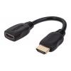 Cavo Prolunga HDMI High Speed con Ethernet 15cm Nero