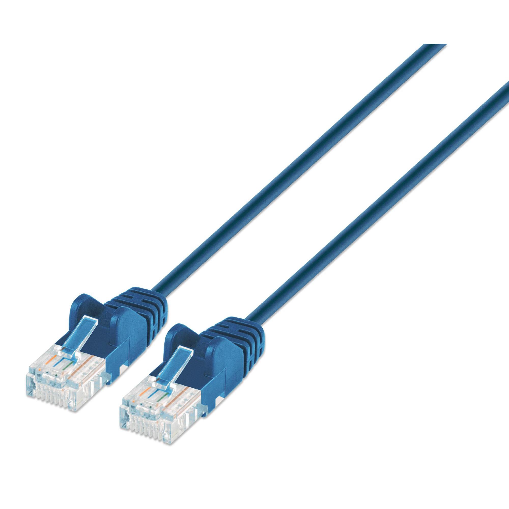 Cavo patch di rete Cat6 UTP Slim  0,5 m blu