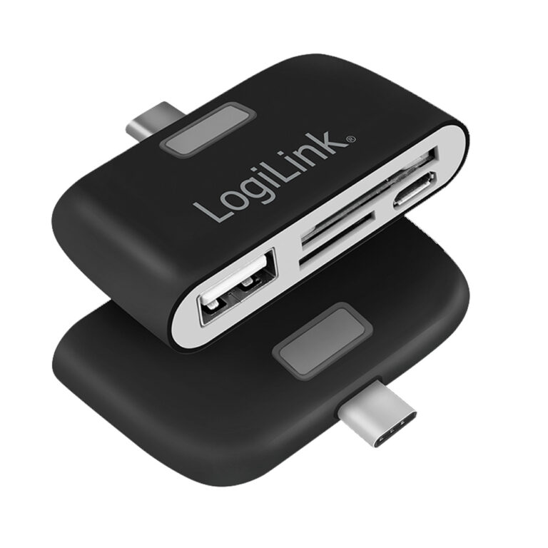 Hub USB-C™ con Lettore di Schede SD e MicroSD Nero