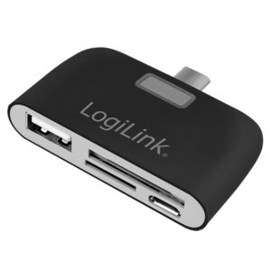 Hub USB-C™ con Lettore di Schede SD e MicroSD Nero