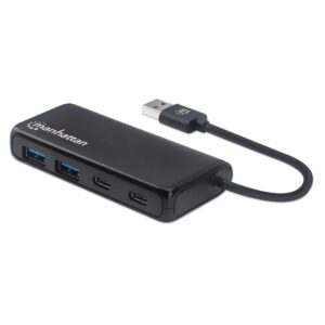 Hub USB3.2 Gen1 2 porte USB-C™ e 2 porte USB tipo A Nero